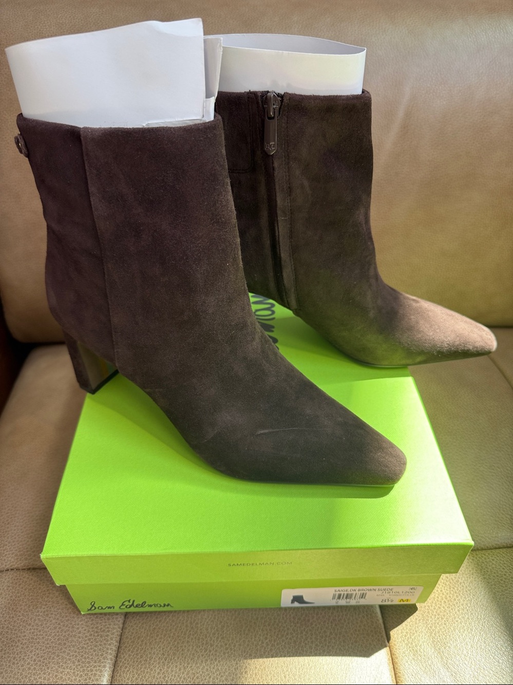 Sam Edelman Saige Suede Ankle Boots - Picture 3 of 5